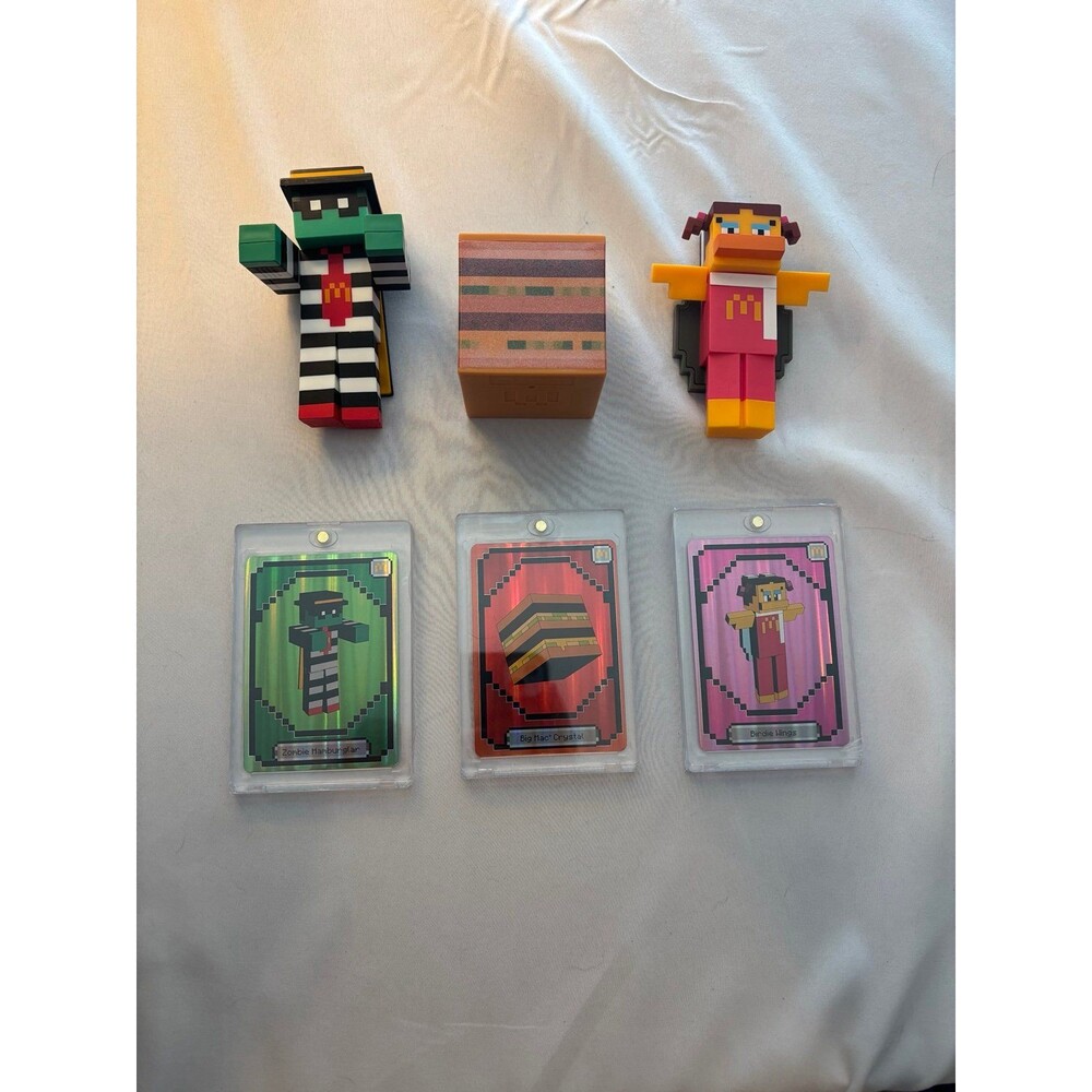 McDonald’s Minecraft meal exclusive toys and cards- unused in-game item code